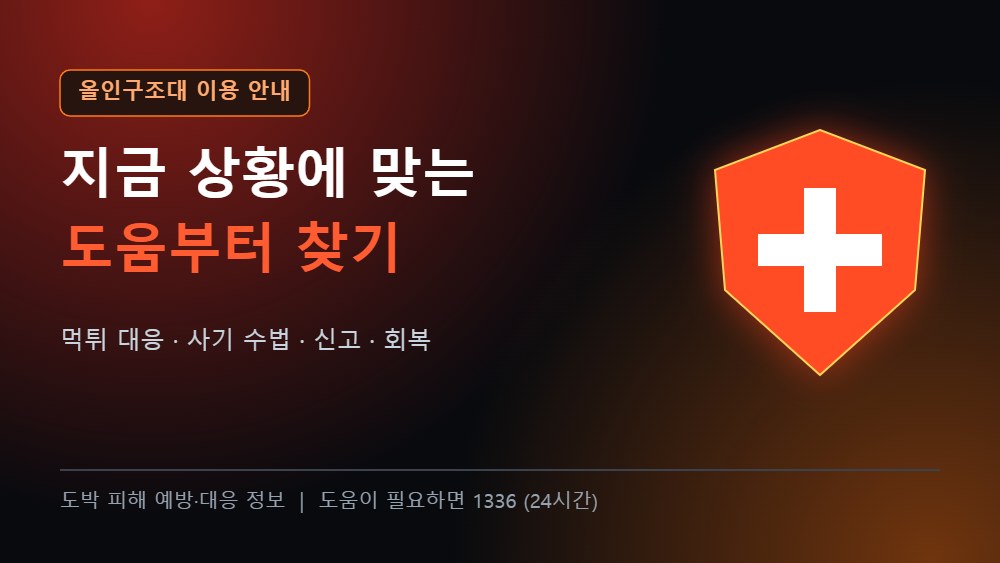 올인구조대 시즌2 이용 안내